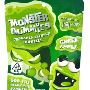 monster gummies store green apple (500mg)
